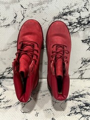 Timberland Waterproof Boots Premium Red Nubuck Boys Youth Size 6.5 A13HV 3730