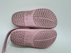DAMAGED Crocs Crocband Clogs Kids Ballerina Pink Rubber Slip-On Lightweight – J4