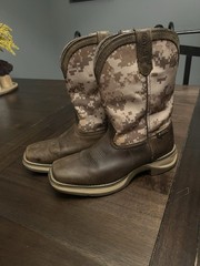 Durango Square Toe Boots Desert Digital Camo DBT0208Y Youth Sz 4 M Western
