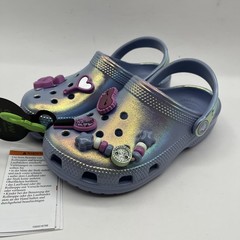 Crocs Sleepover Party Classic Clogs Kids Glow In The Dark Purple Sz US C13