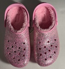Crocs Classic Lined Glitter Clog K Pink