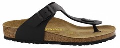 Sz 1-1.5 Narrow Little Kid Birkenstock Gizeh Kids Black Sandals