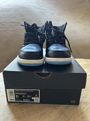Jordan 1 Retro High OG (PS) High Top Leather Sneakers Black/Blue/White 1.5Y
