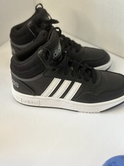 Adidas Hoops Mid 3.0 Core Black/White Sneakers Shoes GW0402 Kids Size 4