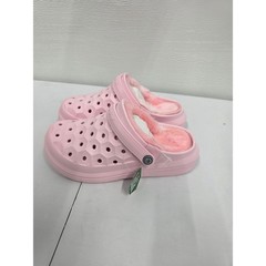 Joybees Pink Lined Clogs Kids Size J3 Faux Fur Warm Winter Slip On Shoes NEW
