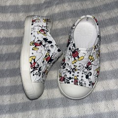 Disney Native Mickey Mouse C5 Unisex Children’s Shoes White Slip-On Waterproof