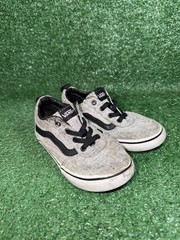 Vans Classic Old Skool Toddler Size 10C Grey White Walking Shoes Casual Sneakers