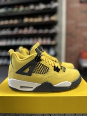 Air Jordan Big Kids 4 Retro GS Lightning Size 5.5Y/7W 100% Authentic OG BOX
