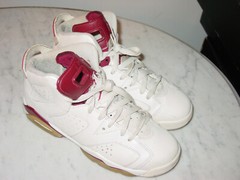 2015 Nike Air Jordan Retro 6 OG „Maroon“ White Youth Basketball Shoes! Size 7Y