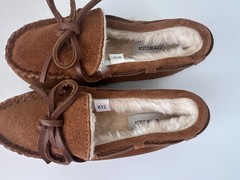 NEW Jcrew Crewcuts Kids 12 Solid Suede Brown Slippers