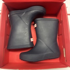 HUNTER KIDS FIRST CLASSIC Rain Boots Black US Kids Size 6B/7G NEW NIB