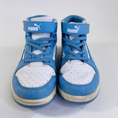 Puma Rebound Joy Mid Blue White Tie Dye Sneakers 395110-01 Kids Size 3.5C