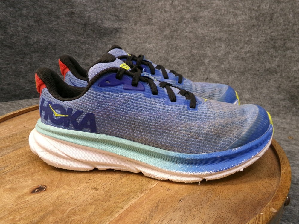 Hoka Clifton 9 Youth Virtual Blue White Teal Cerise Size 6.5 MD 1131170 VRTL