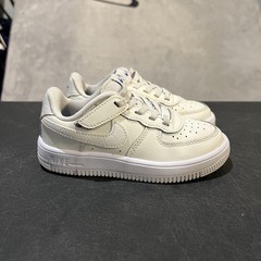 Nike Force 1 Low EasyOn Shoes Kids 11C Sail Croc Synthetic Hook Loop Sneakers