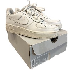 Nike Air Force 1 (GS) Triple White Leather Sneakers Youth 4Y EUR 36 UK 3.5