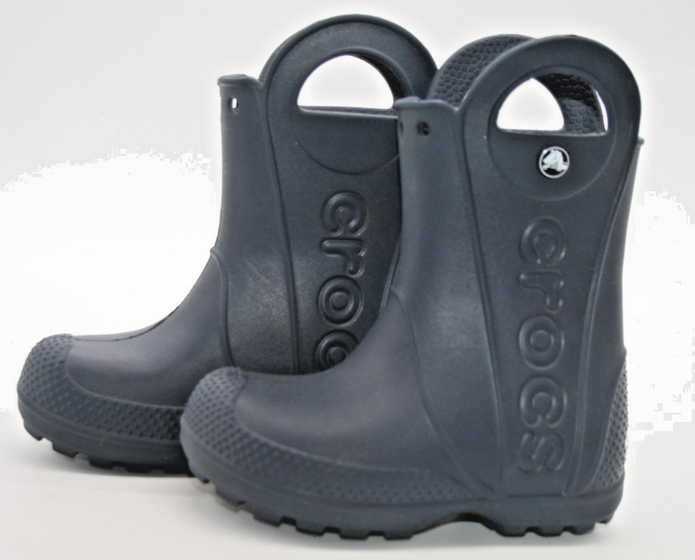 Boots CROCS Kid Handle Rain Boots Blue Waterproof Toddler Size C8 Unisex Pull On
