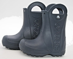 Boots CROCS Kid Handle Rain Boots Blue Waterproof Toddler Size C8 Unisex Pull On