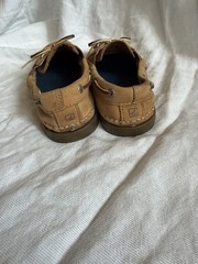 Sperry Top-Sider Brown Leather Boys Boat Shoes Slip On Loafers US 12M Casual