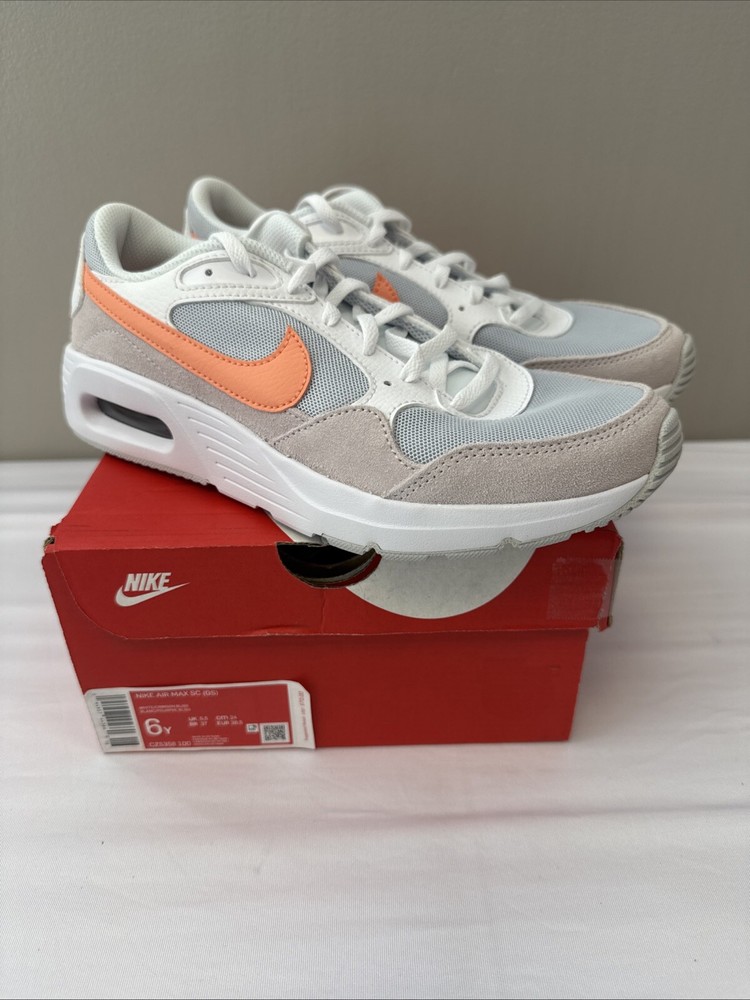 Nike Air Max SC GS Youth Sneakers Boy’s Size 6Y. White Crimson Bliss