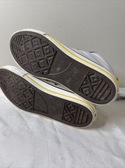 Converse All Star Junior Size 6 Mid Top Shoes Gray, Black, Yellow EUC