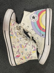 CONVERSE All-Star Chuck Taylor Size 3 US High Top Sneakers Unicorn And Rainbows