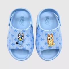 New Toddler Unisex Bluey Slide Sandals Blue Heel Strap Lightweight Size 7 & 9