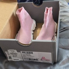 Balenciaga Speed LT Unisex Kids Sock Sneakers EU 23-24 Pink Knit Slip-On