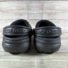 Crocs Dual Comfort Classic Black Winter Lined Clogs Kids Youth Size J2