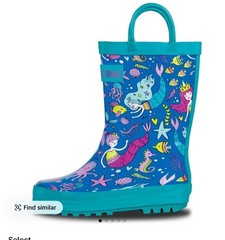 Lone Cone Mermaids Kids Rain Boots Size 4