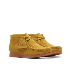 Clarks Older Boys Wallabee Boot O 26176680 Dark Green Olive