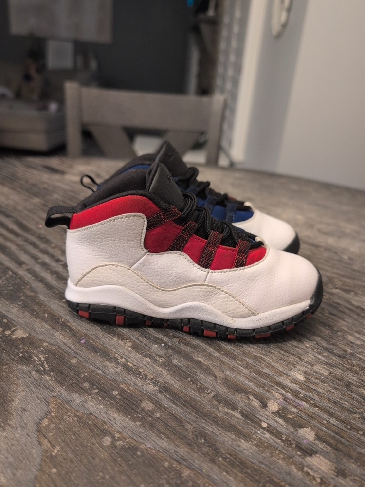 Nike Jordan X 10 Retro 2018 White Blue Red Shoes 310808-160 Size 10c