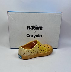 Native Shoes x Crayola Jefferson Unisex Kids Slip-On Casual Shoes Yellow/Tan 4C