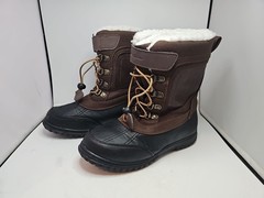 EDDIE BAUER Children Youth Insulated Snow BOOTS SIZE 3M BROWN fa20-151