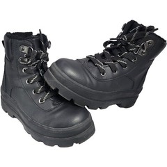 H&M Exploring Essentials Boots Kids Size 11 Side Zip / Lace Hiking Desert Boots