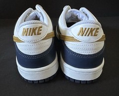 Nike Dunk Low (Gs) White-Wheat-Midnight Navy Sz 6y -Women Sz 7.5 New FB9109-111