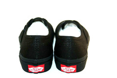 VANS CLASSIC AUTHENTIC CANVAS BLACK/BLACK ATHLETIC SHOE LITTLE KIDS SNEAKER