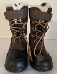 Eddie Bauer Kids 7 Duck Boots Winter Snow Fleece Lined Lace Up
