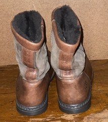 UGG Beacon Size EU 32 / US 2 Brown Leather Two Tone Shearling Lined Boots 5925
