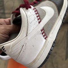 Nike Dunk Low Premium 318299-111 White Gray Youth Size 4.5Y Read Description