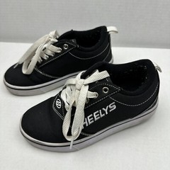 Heelys Pro 20 Black Canvas Lace Up Skate Wheel Sneaker Shoes HE100893 Youth Sz 3