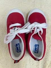Keds Graham size 9 Wide classic sneaker canvas Red lace Cap toe