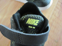 Nike Free RN 833992-002 Black Green Hook & Loop Running Sneakers Toddlers Boys 3