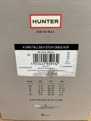 Hunter Kids Boot Socks – BLACK – Size XS/5-7