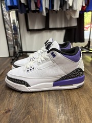 Size 5.5Y Nike Air Jordan 3 Retro Dark Iris GS Purple White (DM0967-105) Youth