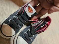Converse All Star Superman High Top Shoes Sz 6 Ps Toddler Boy Sneakers Superman
