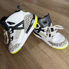 Jordan Spizike White Black Volt Elephant Print Kids Sneakers 12C CJ7214-170