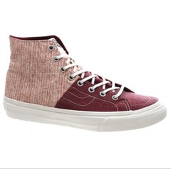 VANS Sk8 Hi Decon SPT (Stripes) Washed Tawny Port Burgundy White