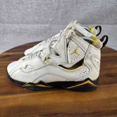 Jordan True Flight GS White Black Yellow Kids Basketball Shoes 343795-107 4.5Y