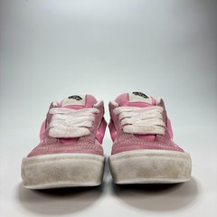 Vans Knu Skool Checkerboard Pink Lace Up Low Top Skate Shoes 721356 Youth Size 1