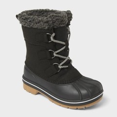 Kids‘ Kit Waterproof Snow Boots – Cat & Jack™ Black 4 MSRP$45